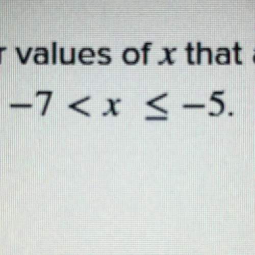 List all of the integer values of x that are part of the solution set for the following equality: -