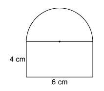 This figure consists of a rectangle and semicircle. what is the perimeter of this figure?