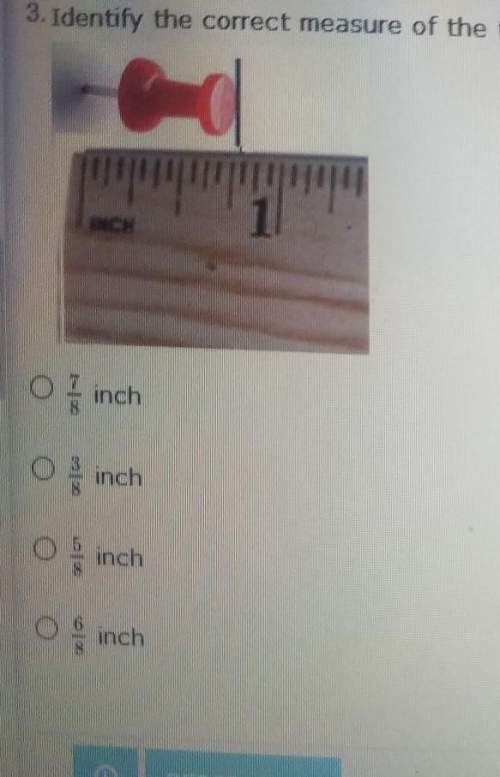 Identify the correct measure of the thumbtack to the nearest 1/8 inch