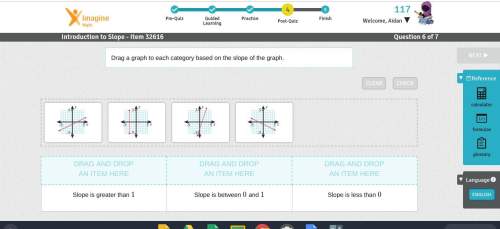 drag a graph to each category based on the slope of the graph.