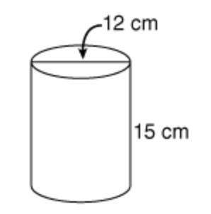 If the dimensions of the following cylinder are tripled, what factor will the volume change by?