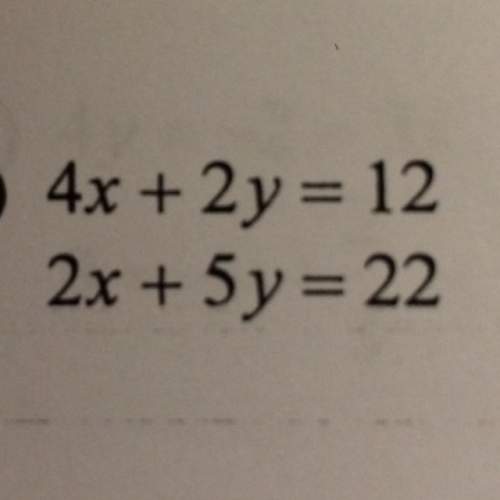 Solve one of the equations for "x" or "y" and then solve the system by substitution