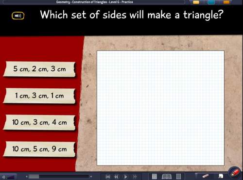 Which set of sides will make a triangle?  -middle school math-