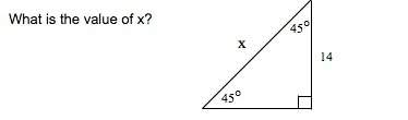 Solve for x one question 20 points