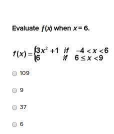 (35 points) evaluate ƒ(x) when x = 6.