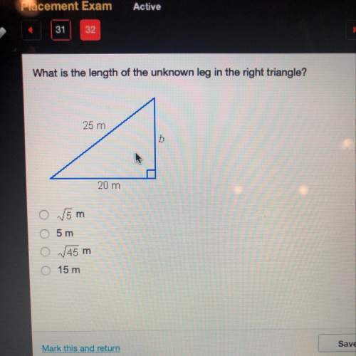 What is the length of the unknown leg in the right triangle