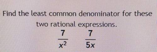 Find the least common denominator for these two rational expressions