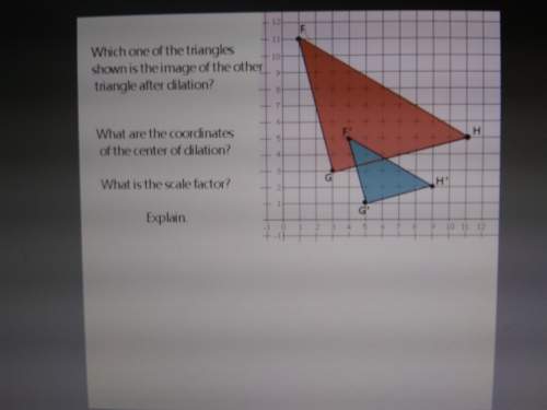 Which one of the triangles shown is the image of the other triangle after dilation? what are the coo