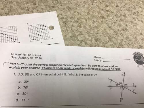 ad, be, cf intersect at points g. what is the value of x?  a. 30 degree
