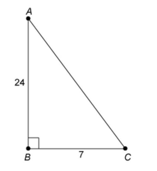 Pls !  what is the value of tanc in this triangle a)24/25 b)7/24