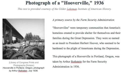 6. read these sentences from the text. '"hoovervilles' were temporary communities