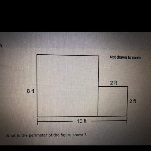 What is the perimeter of the figure shown?  a)22ft b)84ft c)30ft d)36ft