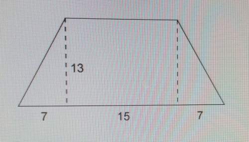 What is the area of this trapezoid with heghit 13 units
