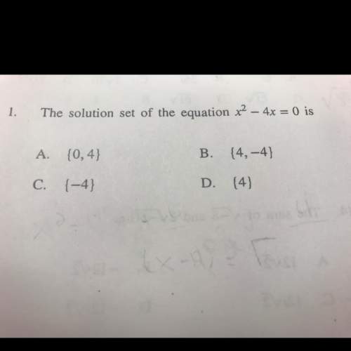 The solution set of the equation x^2-4x=0 is?