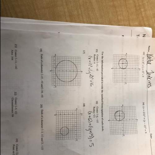 What is the standard form of each circle? (questions 19&amp; 20)