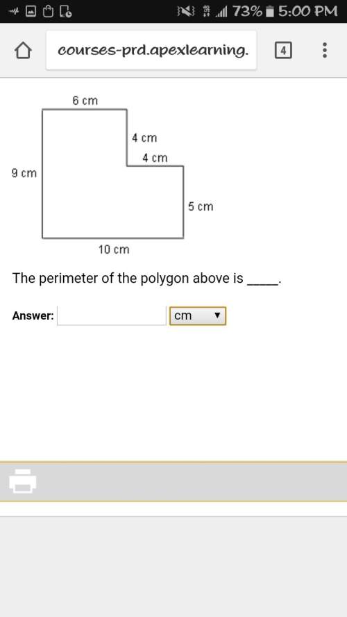 The perimeter of the polygon above is?