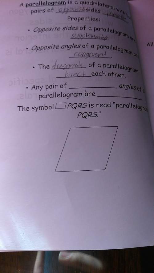 Any pair of angles of a parallelogram
