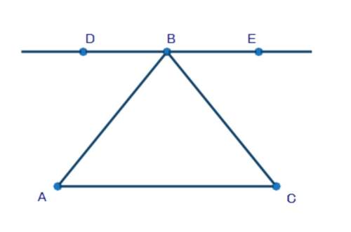 Given: δabc prove: all three angles of δabc add up to 180°. the flow chart with missing reason pro
