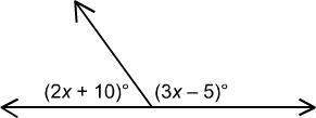 What are the measures of the two angles in the figure below?  a. 80° and 100° b. 8