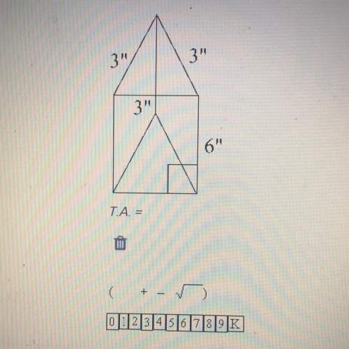 What is the total area of this prism?  t.a=