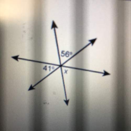 What is the measure of angle x?  x= ?