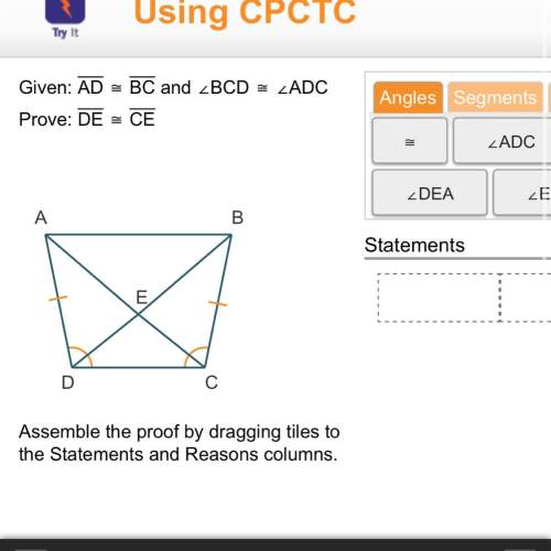 Given: ad = bc and bcd = adc  prove: de = ce