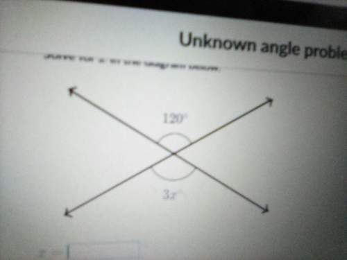 What is x for unknown angle problems algebra?