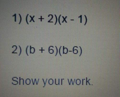 Simplify the following products using the distributive property. i need . i need work.