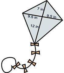 Answer asap  an artist is designing a kite like the one show below. calculate the area t