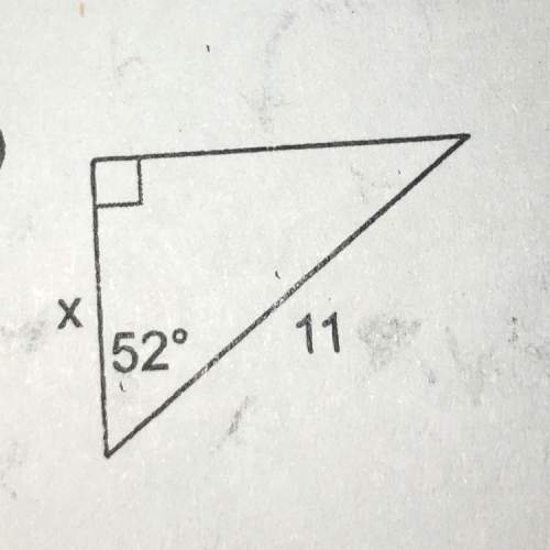 Find x using pythagorean’s theorem or trigonometry