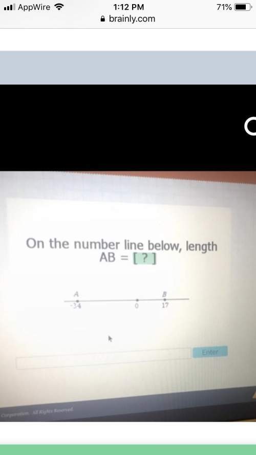 On the number line below length  ab={? }