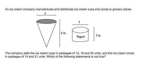 An ice cream company manufactures and distributes ice cream cups and cones to grocery stores. the co