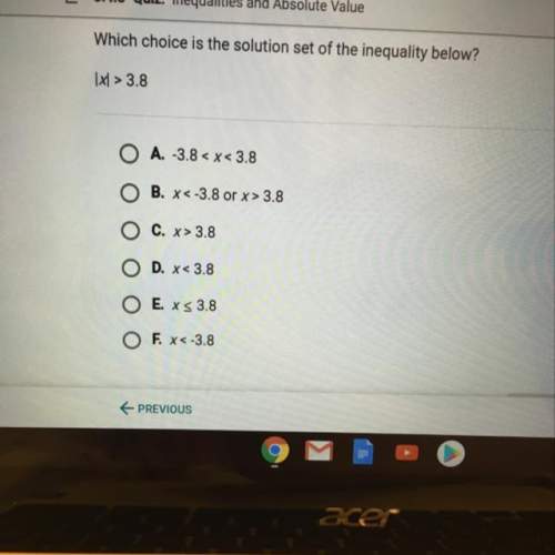 Which choice is the solution set of the inequality below? (apex)