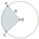 What is the area of the shaded sector?  a) 6 pi units2  b) 9 pi units 2  c) 18 pi