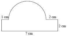 Determine the area of the composite figure to the nearest whole number. a) 18 cm2  b) 20