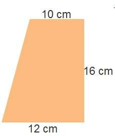 What is the area of the trapezoid?  176 cm2 192 cm2 208 cm2 224