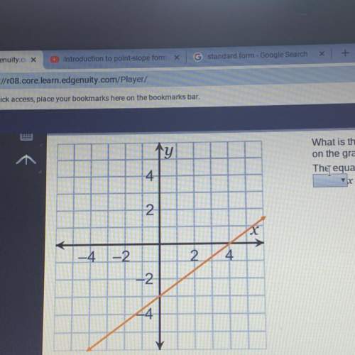 What is the equation in standard form of the line shown on the graph