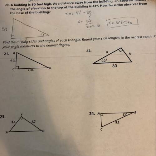#21-24.  finding the missing sides and angles of triangles
