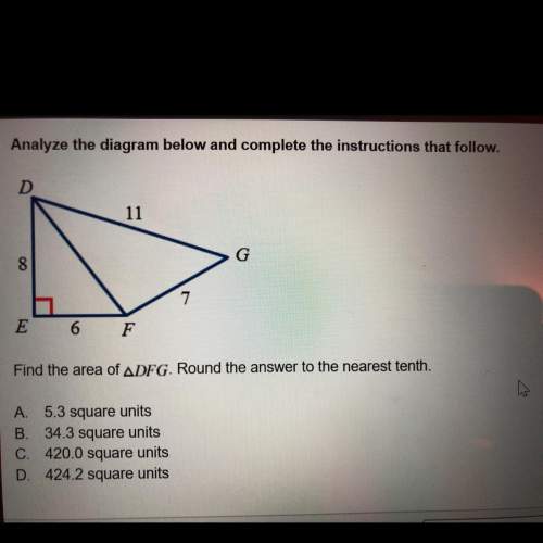 Asap: analyze the diagram below and complete the instructions that follow. find the area of angle d