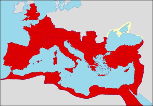 Kspchemist use the map below of the roman empire at its peak to answer the following question: