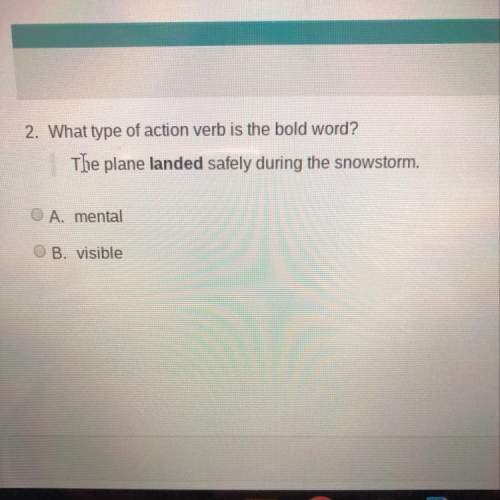 What type of action verb is the bold word