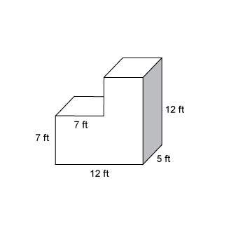 What is the surface area of the figure?  a.408 ft² b.458 ft² c.5