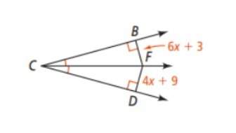 In the diagram, how can you justify that fb = fd?  a. perpendicular bisector theorem