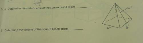 Determine the surface area of the square based prism