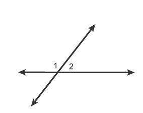 Which relationship describes angles 1 and 2?  select each correct answer.