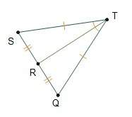 Triangle qst is isosceles, and bisects t. what is true about qrt? check all