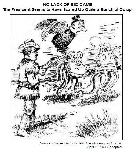 "based on the information provided by the cartoon, president theodore roosevelt’s goal was to