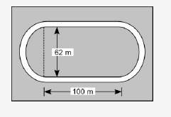 What is the perimeter of the inside of the track? (π = 3.14) 162.00 m 324.00 m 39