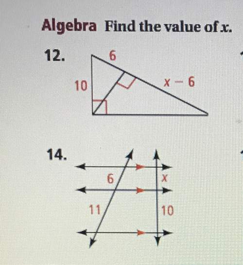 Can someone find the value of x for these two questions?