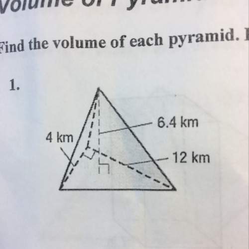 Find the volume of each pyramid. round to the nearest tenth if necessary